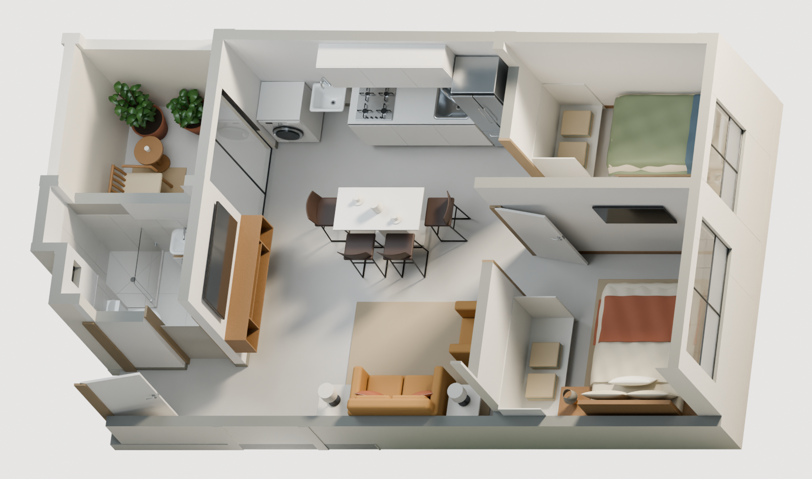 Departamento en venta en Punta Negra - 40.14 m², 2 dormitorios