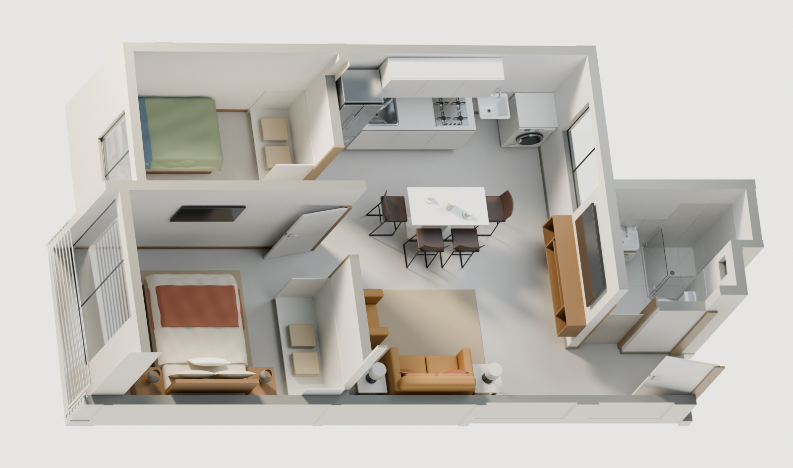 Departamento en venta en Punta Negra - 42.89 m², 2 dormitorios