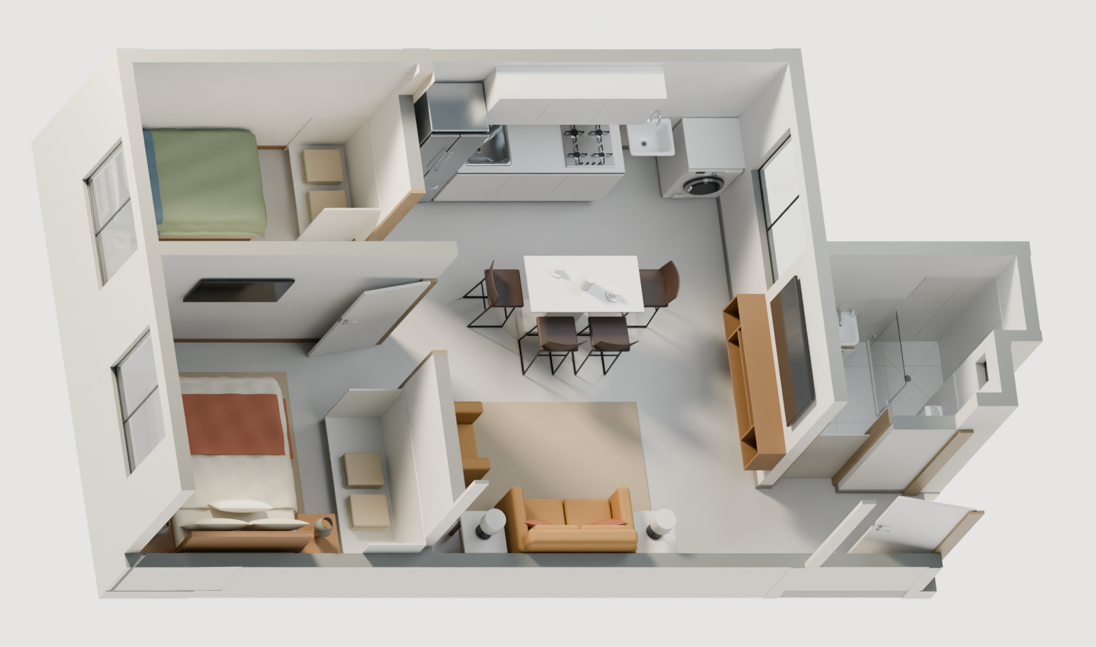 Departamento en venta en Punta Negra - 40.32 m², 2 dormitorios