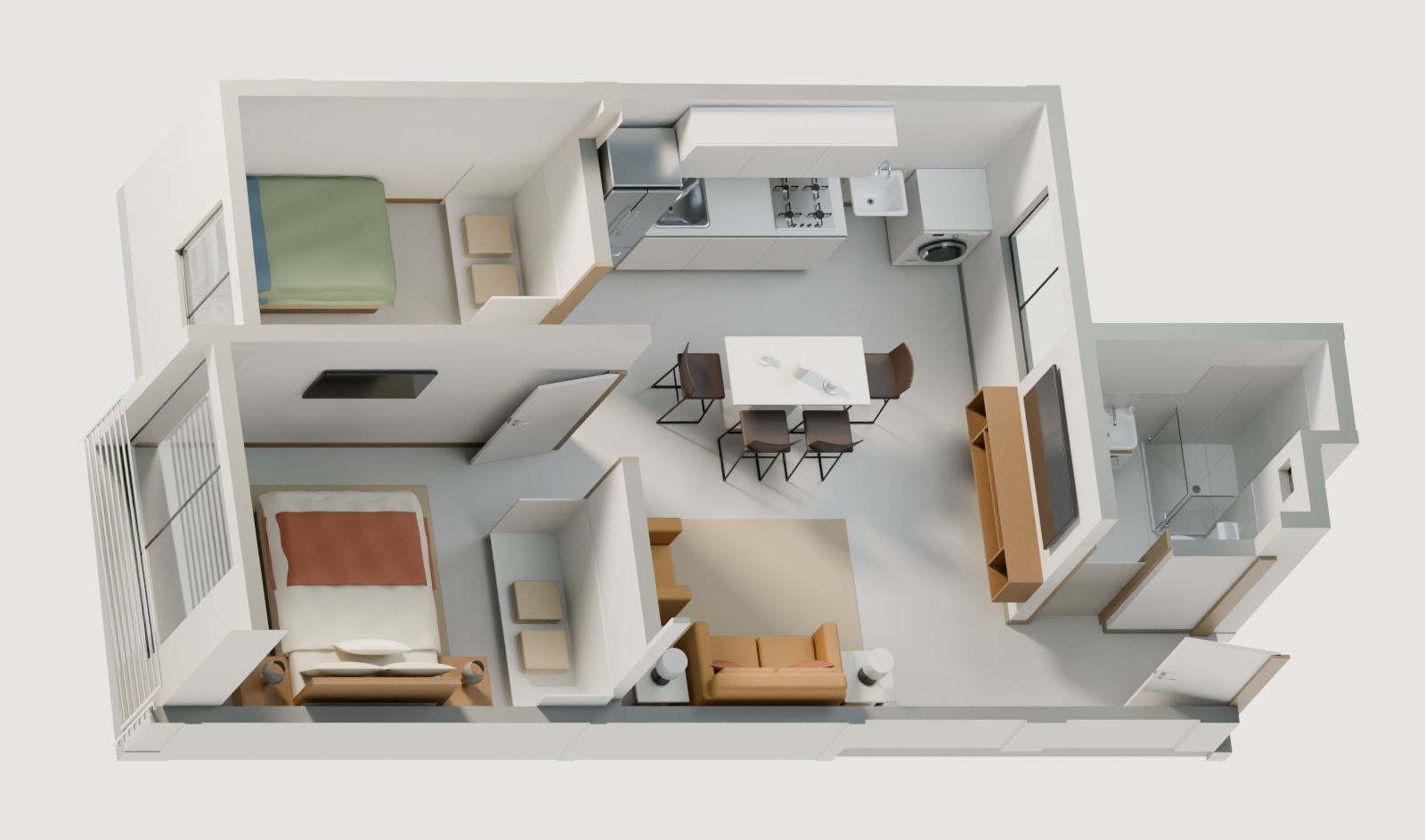 Departamento en venta en Punta Negra - 42.89 m², 2 dormitorios