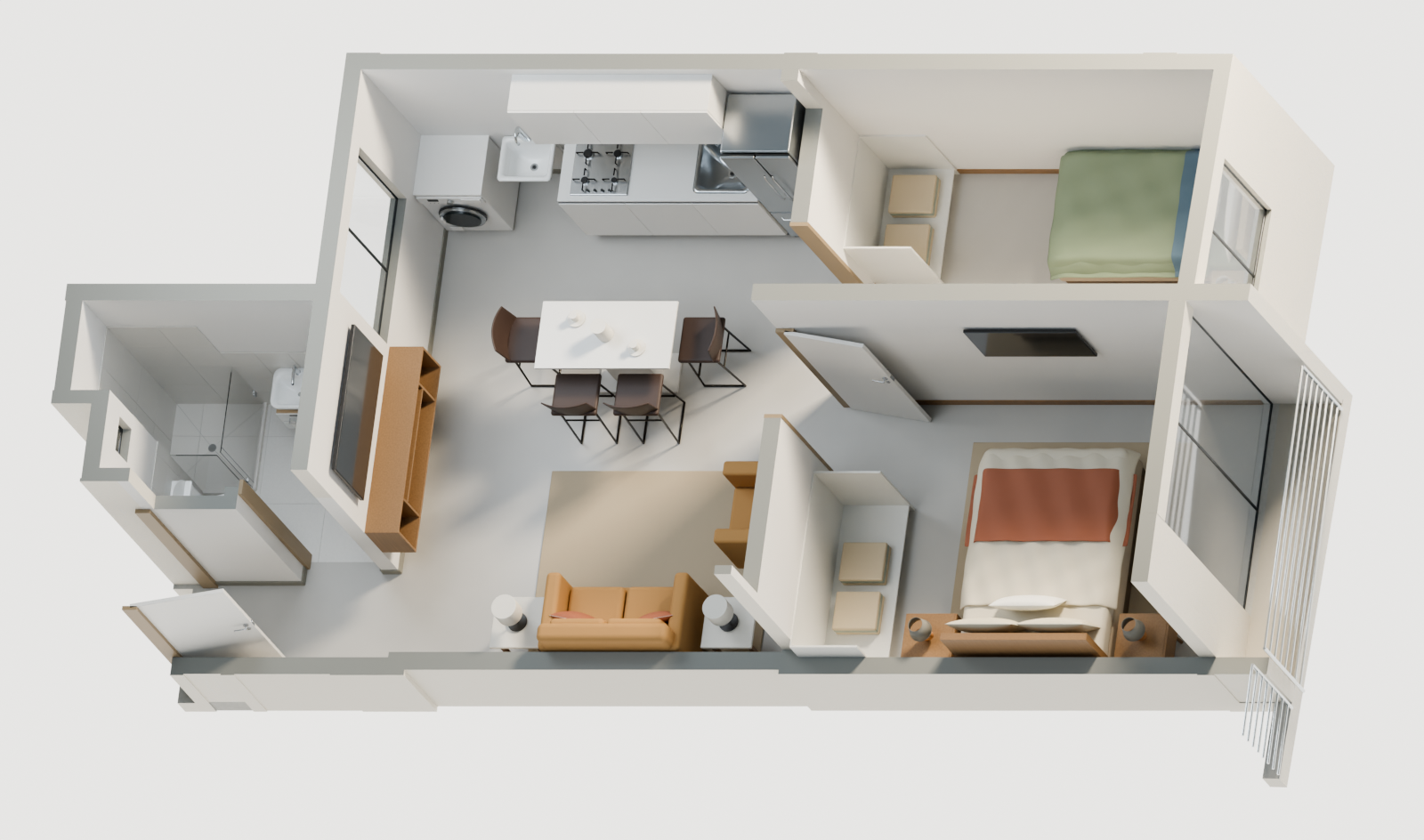 Departamento en venta en Punta Negra - 42.43 m², 2 dormitorios